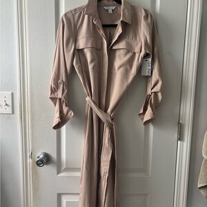 Nine West Beige Satin Blouse